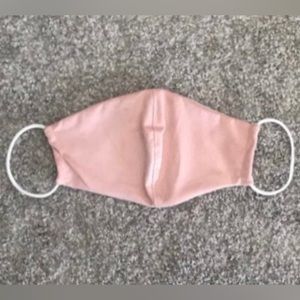 Soft Suede Pink Elastic Face Mask